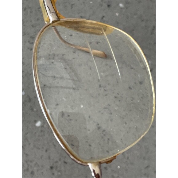 Safilo Eyeglasses Frames ONLY Elasta 51-17-130 4672 K9N gold half rim Italy Vtg - Picture 15 of 16